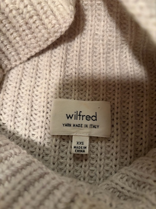 Wilfred Sweaters - Wilfred Cream Ribbed Turtleneck Sweater